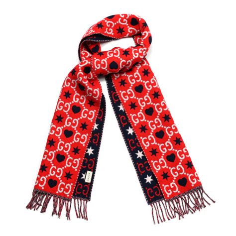 gucci gg scarf with hearts|original Gucci silk scarf.